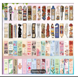 Vintage Reading Theme Bookmarks Reading Page Book Markers Paper Cards