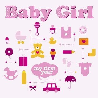 Baby Girl: My First Year - littlepuffinChildren's Non - Fiction, Record BookWhite StarBook Cover: Baby Girl My First Year