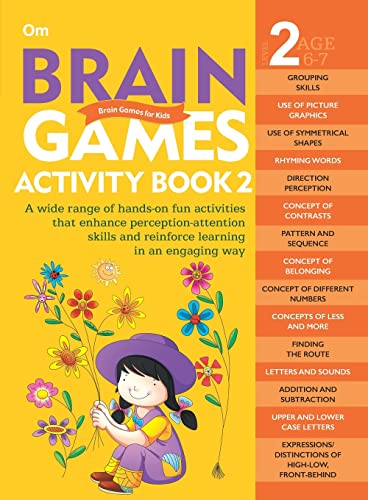Brain Games Activity Book 2: Level 2 Age: 6 - 7 - littlepuffinChildren's Non - Fiction, Activity Books, Brain GamesOm Books InternationalYellow Book Cover: Brain Games Activity Book for Ages 6 - 7