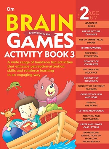Brain Games Activity Book 3: Level 2 Age: 6 - 7 - littlepuffinChildren's Non - Fiction, Activity Books, Brain GamesOm Books InternationalOrange Book Cover: Brain Games Activity Book for Ages 6 - 7