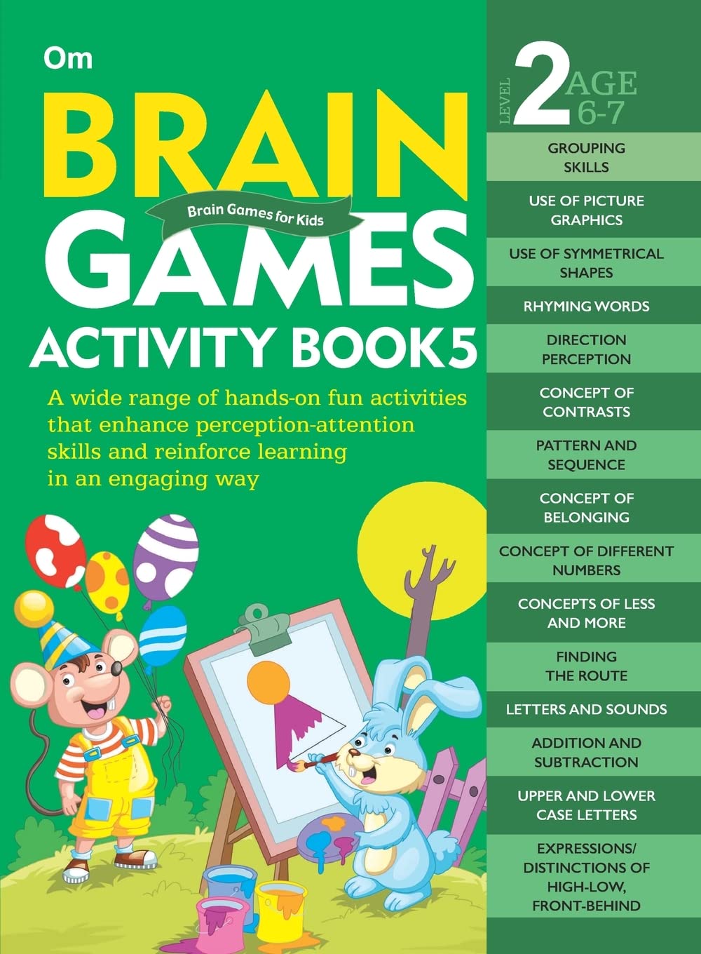 Brain Games Activity Book 5: Level 2 Age: 6 - 7 - littlepuffinChildren's Non - Fiction, Activity Books, Brain GamesOm Books InternationalGreen Book Cover: Brain Games Activity Book for Ages 6 - 7