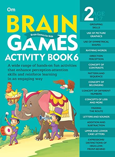 Brain Games Activity Book 6: Level 2 Age: 6 - 7 - littlepuffinChildren's Non - Fiction, Activity Books, Brain GamesOm Books InternationalCyan Book Cover: Brain Games Activity Book for Ages 6 - 7