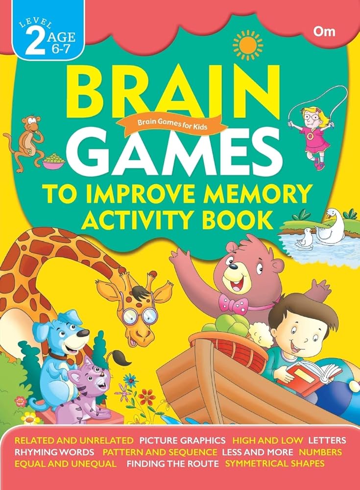 Brain Games to Improve Memory Activity Book - littlepuffinChildren's Non - Fiction, Educational BooksOm Books InternationalBrain Games to Improve Memory Activity Book cover image