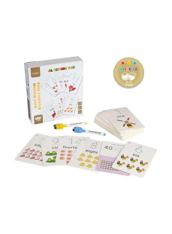 Classic Easy Learning Handwriting Digital Activity Flash Cards - littlepuffinEducational toysOstoura toys learningBox Set of Write & Wipe Flash Cards: Handwriting