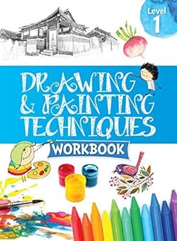 Drawing & Painting Techniques Workbook Level 1 - littlepuffinChildren's Non - Fiction, Art WorkbookOm Books InternationalBook Cover: Drawing & Painting Techniques Workbook Level 1