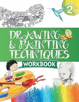 Drawing & Painting Techniques Workbook Level 2 - littlepuffinChildren's Non - Fiction, Art WorkbookOm Books InternationalBook Cover: Drawing & Painting Techniques Workbook Level 2