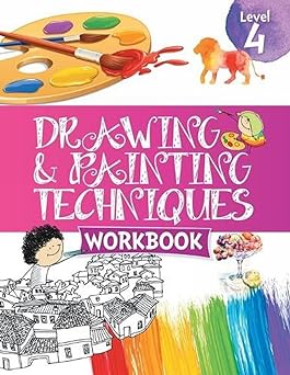 Drawing & Painting Techniques Workbook Level 4 - littlepuffinChildren's Non - Fiction, Art WorkbookOm Books InternationalBook Cover: Drawing & Painting Techniques Workbook Level 4