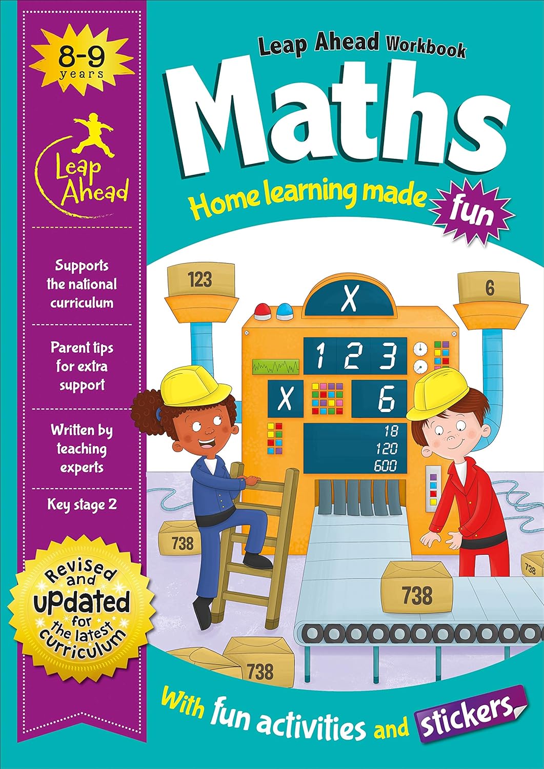 Leap Ahead Workbook: Maths 8 - 9 Years (Leap Ahead Workbook Expert) - littlepuffinChildren's Non - Fiction, Educational BooksIgloo BooksBook Cover: Maths workbook for Age 8 - 9