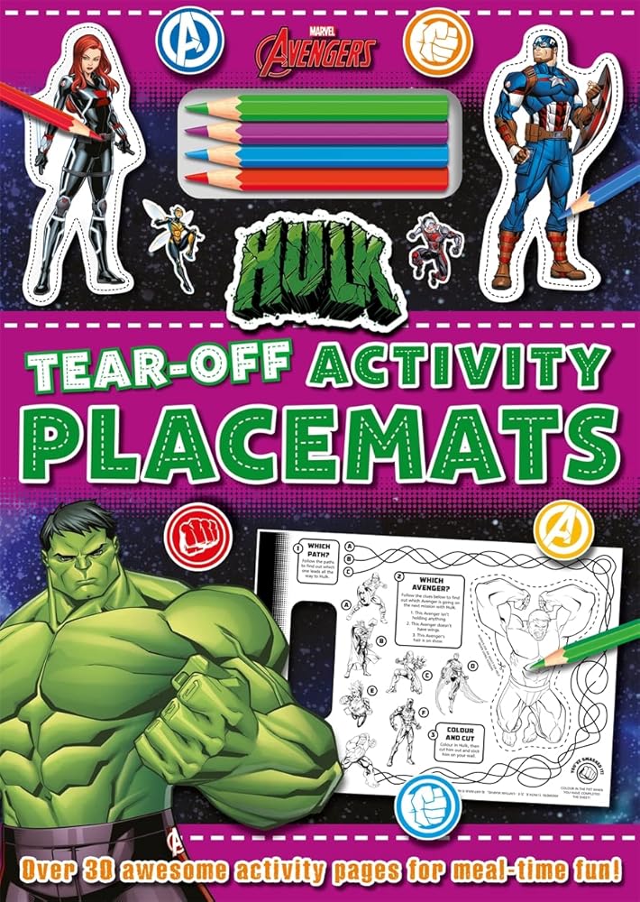 Marvel Avengers Hulk: Tear - Off Activity Placemats (With Games, Puzzles, Colouring, and more!) - littlepuffinChildren's Non - FictionIgloo BooksMarvel Avengers Hulk: Tear - Off Activity Placemats (With Games, Puzzles, Colouring, and more!) cover image