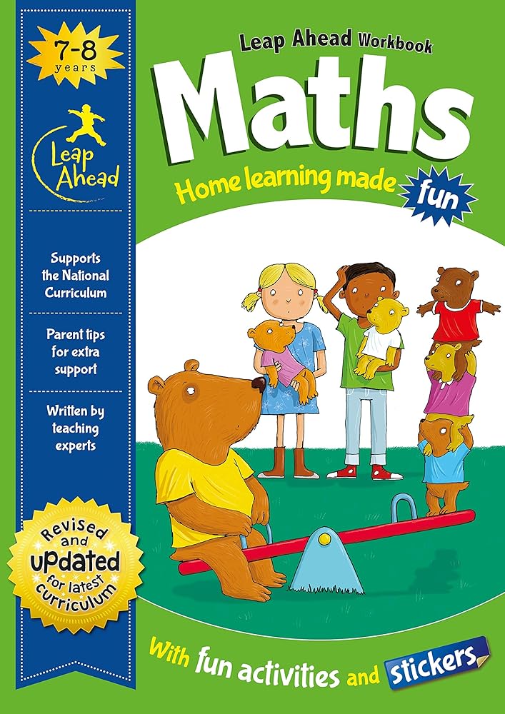Maths Age 7 - 8 (Leap Ahead Workbook Expert) - littlepuffinChildren's Non - Fiction, Educational BooksIgloo BooksMaths Age 7 - 8 (Leap Ahead Workbook Expert) cover image