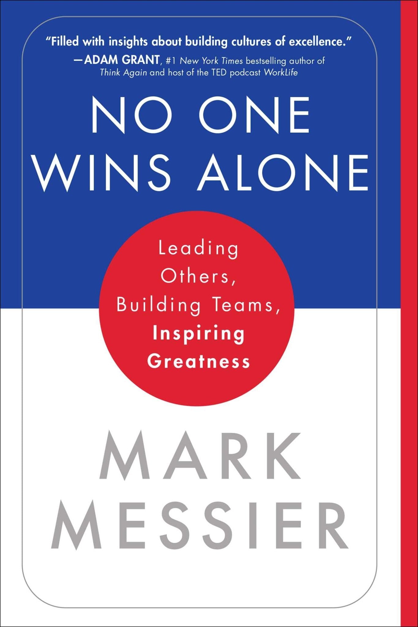 No One Wins Alone: Leading Others, Building Teams, Inspiring Greatness - Paperback - littlepuffinNon - Fiction, Sports, Hockey, Biography, Memoir, Leadership, BusinessGallery BooksBook Cover: No One Wins Alone