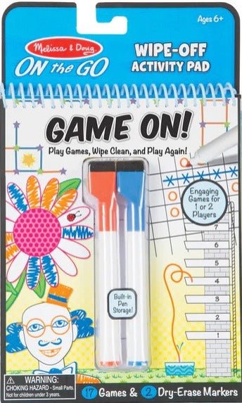 On The Go: Game On - Wipe - Off Activity Pad - littlepuffinChildren's Non - Fiction, Art WorkbookMelissa & DougColouring Book: On The Go: Game On - Wipe - Off Activity Pad