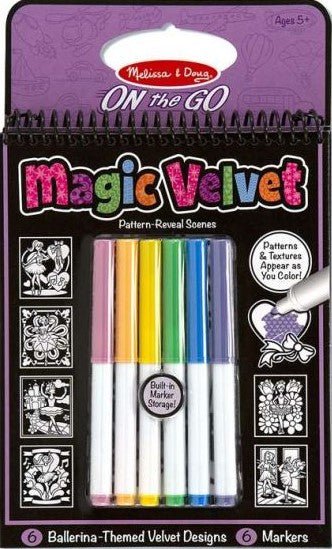 On The Go: Magic Velvet - Ballerina - littlepuffinChildren's Non - Fiction, Art WorkbookMelissa & DougColouring Book: On The Go: Magic Velvet - Ballerina