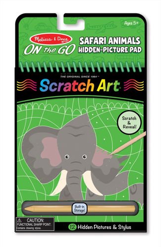 On The Go: Scratch Art - Safari Animals Hidden - Picture Pad - littlepuffinChildren's Non - Fiction, Art WorkbookMelissa & DougCover: On The Go Scratch Art - Safari Animals Hidden - Picture Pad