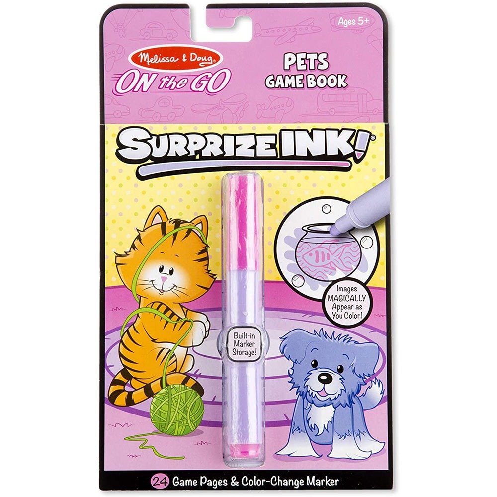 On The Go: Surprize Ink - Pets Game Book - littlepuffinChildren's Non - Fiction, Art WorkbookMelissa & DougBook Cover: On The Go Surprize Ink - Pets Game Book