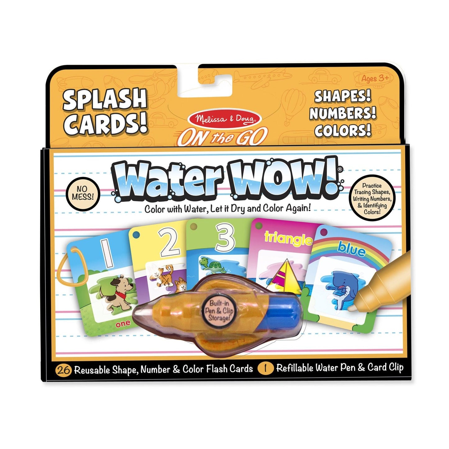 On The Go: Water Wow ! Splash Card - Shapes! Number! Colors - littlepuffinChildren's Non - Fiction, Art WorkbookMelissa & DougOn The Go: Water Wow ! Splash Card - Shapes! Number! Colors
