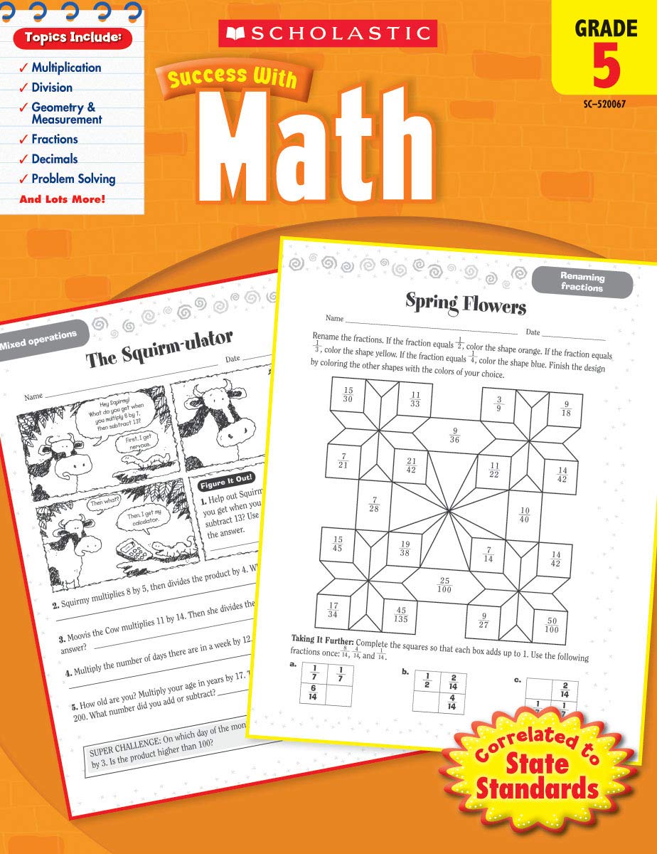 Scholastic Success with Math, Grade 5 - littlepuffinChildren's Non - FictionscholasticBook Cover: Success with Math Workbook for Grade 5