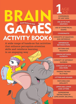 Brain Games Activity Book 6: Level 1 Age: 5-6