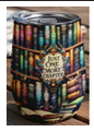 12 OZ Insulated Tumbler with Vintage Bookshelf Just One More Chapter Print Reusable Portable Coffee Tumbler