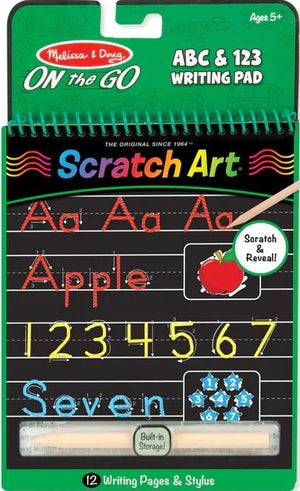 On The Go: Scratch Art - ABC & 123 Writing Pad