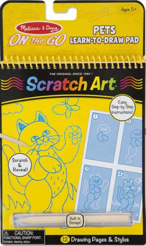 On The Go: Scratch Art - Pets Learn To Draw Pad