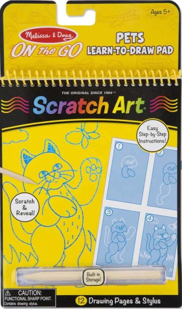 On The Go: Scratch Art - Pets Learn To Draw Pad