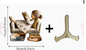 1pc Collectible Figure Flat Wooden Reading Girl Ornament, "Just a Girl Who Loves Books" Plaque with Stand, Suitable for Bookshelf