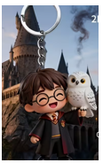 2D Flat WB Warner Bros. Harry Potter and Hedwig Keychain