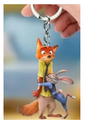 2D Flat Zootopia Judy Hopps and Nick Wilde Keychain
