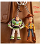 2D Toy Story Woody and Buzz Lightyear 2pcs Set, Acrylic Keychain