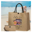2 pcs Bright Book & Coffee Lover Handbag