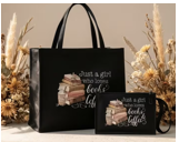2pcs Fashion Tote Bag Set, Suitable for Book Lovers And Coffee Lovers