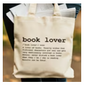 A Black And Beige Two-Tone Tote Bag for Book Lovers