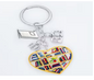 A Heart and Book-themed Keychain