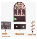 Annual Reading Goal Tracker Desk Decor