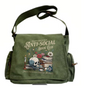 Bag | "UNAPOLOGETICALLY ANTI SOCIAL BOOK CLUB" Skull and Book Bouquet Print (Army Green)