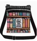 Book-Themed Crossbody Bag Compatible for - Book Lover's Design with " A Loves Books