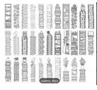 Colorable Bookmarks Suitable for Books, Coloring Page