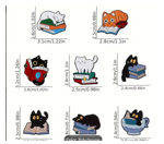 Creative cartoon brooch, cat and book series styling brooch
