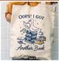 Hobby Book Lover Tote Bag, "Oh No, I Bought Another Book"