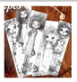 TLENPO Colorable Bookmark Designs with Whimsical