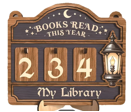 This Year'S Book Reading Counter, Decorative Reading Tracker Sign for Home Libraries