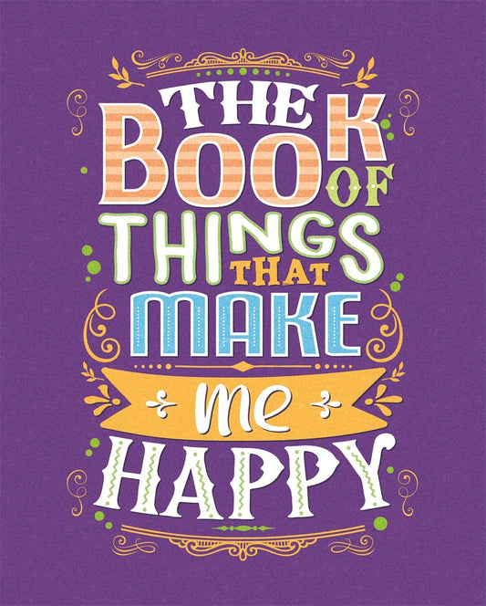 Book of Things That Make Me Happy Paperback - littlepuffinNon - FictionIgloo BooksPurple Book Cover: Book of Things That Make Me Happy