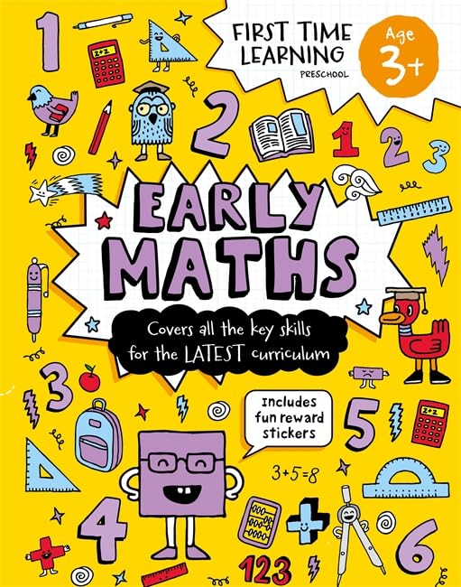 First Time Learning: Age 3+ Early Maths Paperback - littlepuffinChildren's Non - FictionIgloo BooksBook Cover: Early Maths for Age 3+