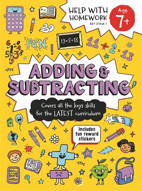 Help With Homework: Age 7+ Adding & Subtracting Paperback - littlepuffinChildren's Non - Fiction, Activity Books, Brain GamesIgloo BooksBook Cover: Adding & Subtracting for Age 7+