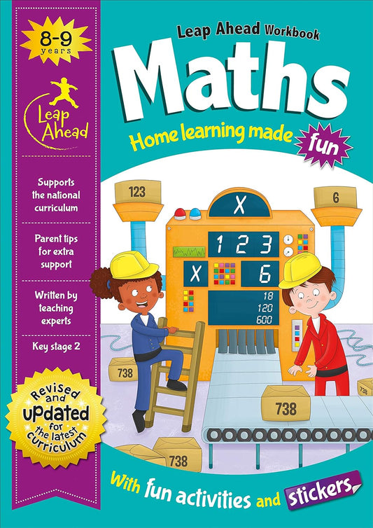 Leap Ahead Workbook: Maths 8 - 9 Years (Leap Ahead Workbook Expert) - littlepuffinChildren's Non - Fiction, Educational BooksIgloo BooksBook Cover: Maths workbook for Age 8 - 9