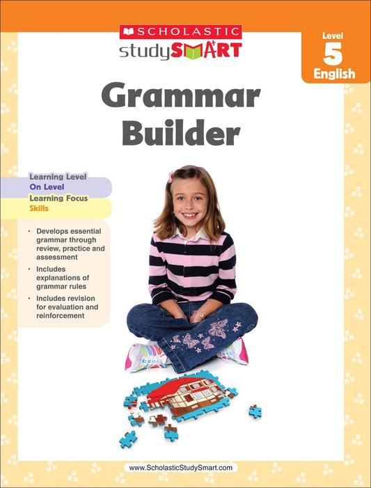 Scholastic Study Smart Grammar Builder Grade 5 - littlepuffinKids - LearningscholasticBook Cover: Grammar Builder Worbook for Grade 5