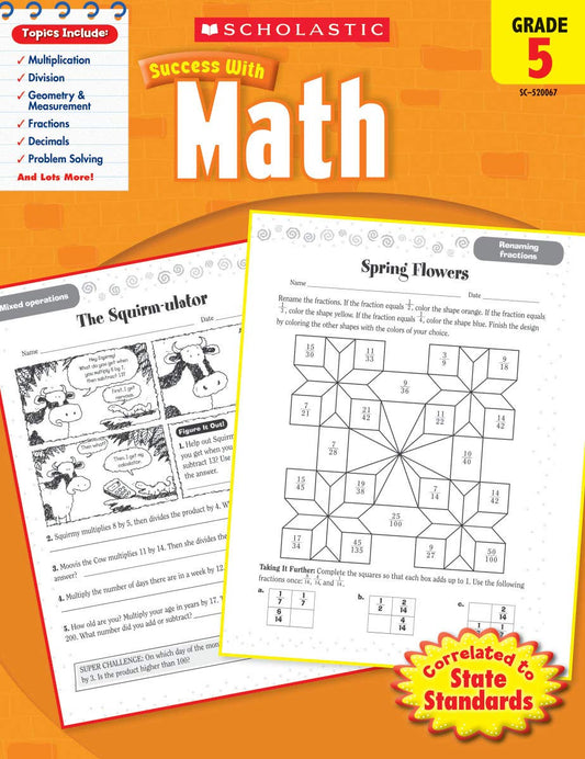 Scholastic Success with Math, Grade 5 - littlepuffinChildren's Non - FictionscholasticBook Cover: Success with Math Workbook for Grade 5